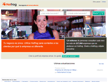 Tablet Screenshot of hotfrog.es